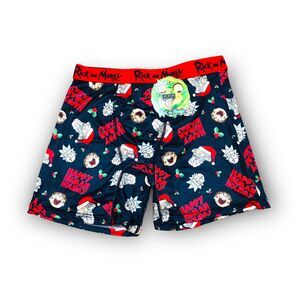 Rick and Morty Men's "Happy Human Holiday" Boxer Briefs - Large